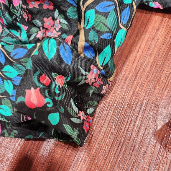 Sandro Ivea Silk Floral Elephant Bird Print Top Blouse - Picture 4 of 10